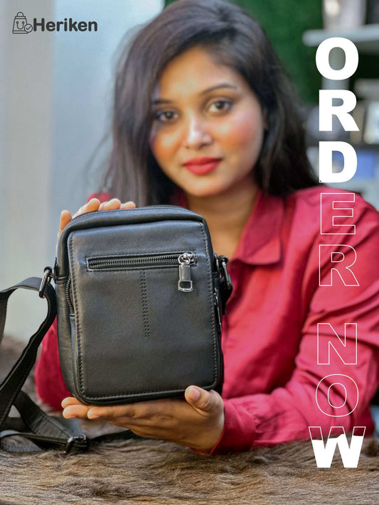 Genuine Cow Leather Crossbody Bag For Man & Women