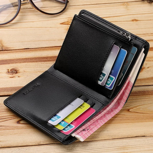 WilliamPOLO Short Men Wallet - 100% Genuine Cow Leather