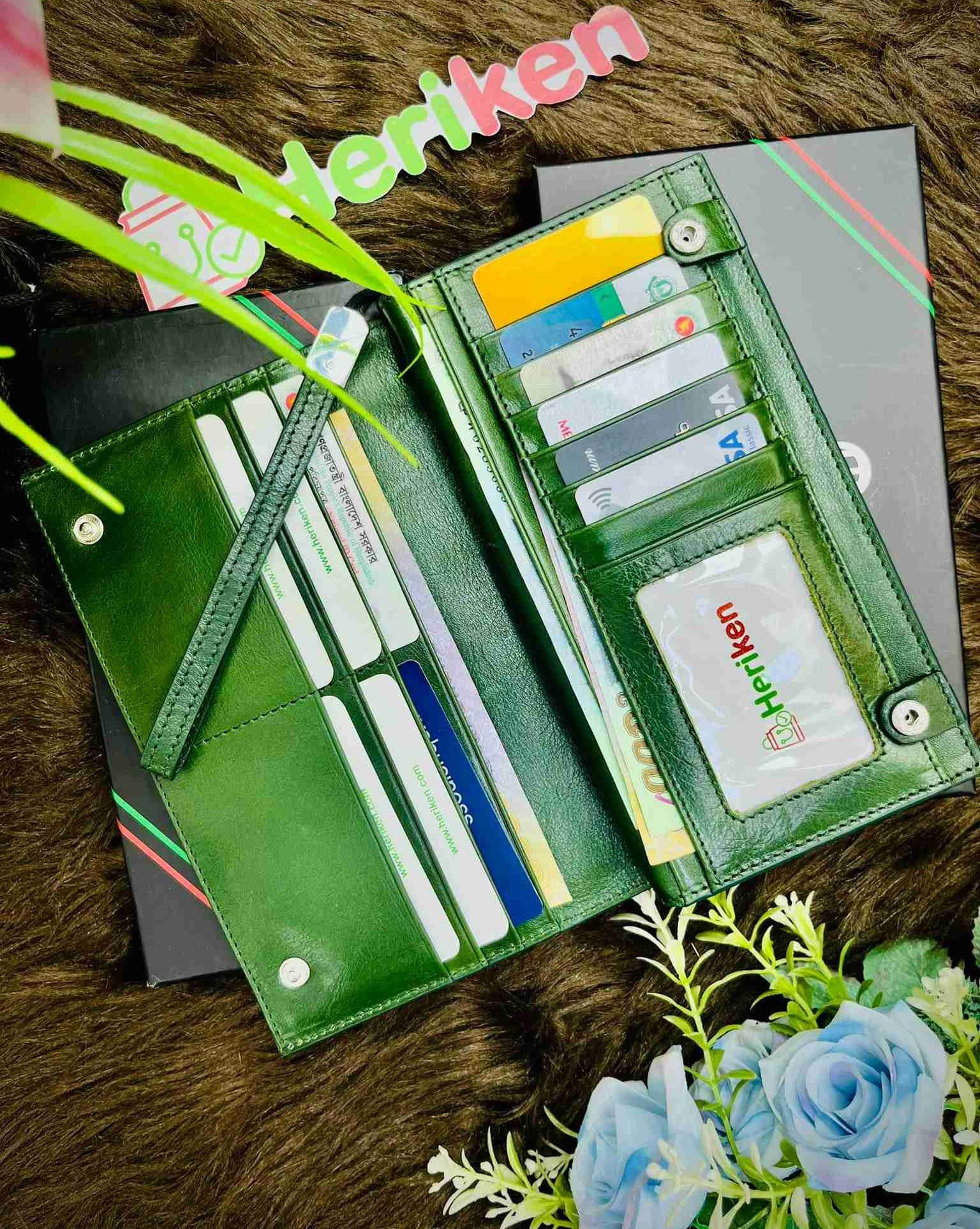 Genuine Leather Stylish Long Wallet
